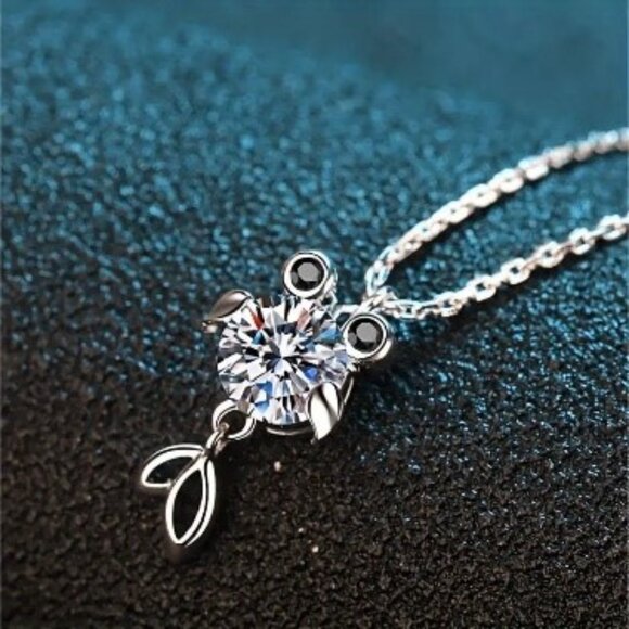 1Carat Moissanite Koi Necklace Gift Box Included GRA Certificate 925 SS Chain - Picture 2 of 6
